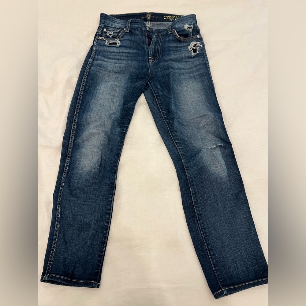 7 For All Mankind High Rise Blue Jeans